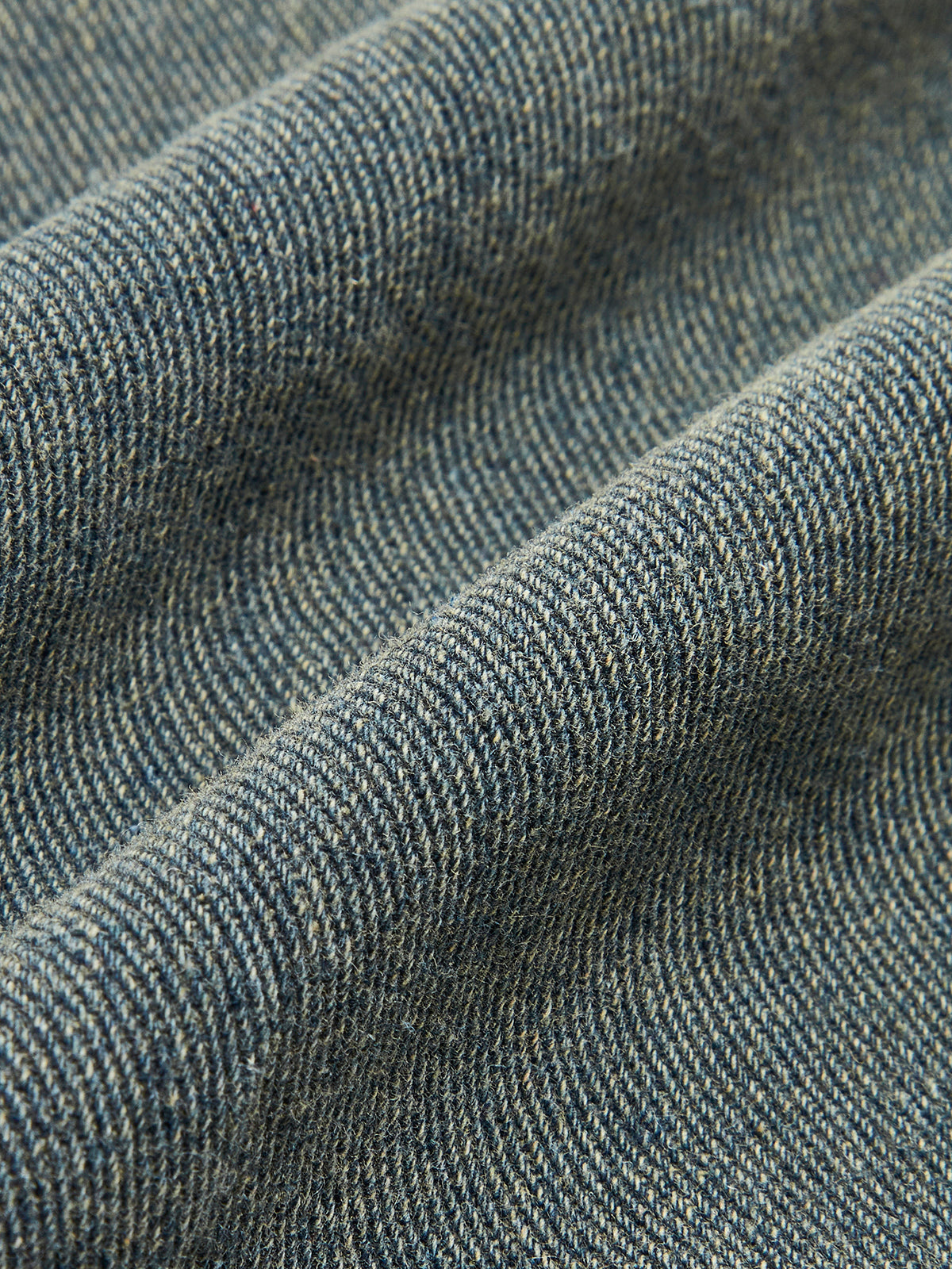 Vintage Kontrast Süslü Yaka Denim Ceket