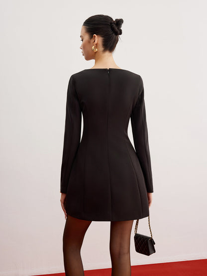 Casual Basic Slim Fit Mini Elbise