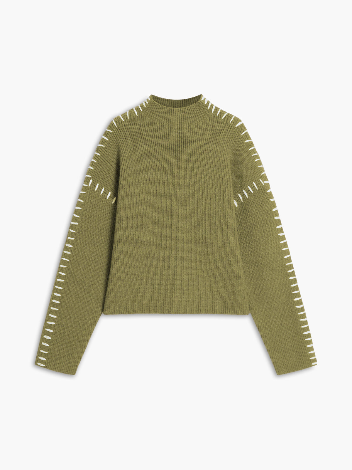 Oversize Yarım Balıkçı Yaka Kazak