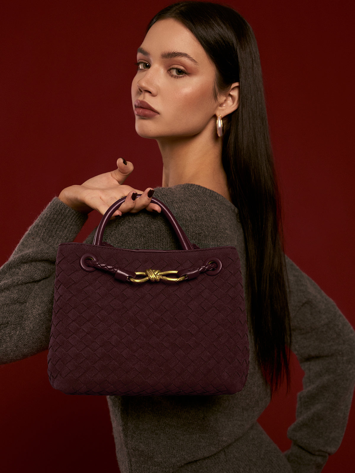 Suede Tote Çanta