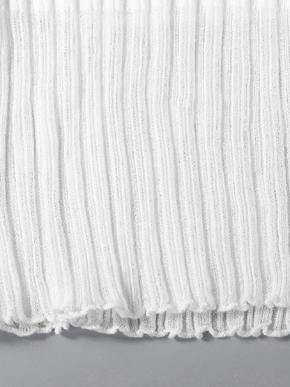 Minimalist Yün Karışımlı Triko Üst
