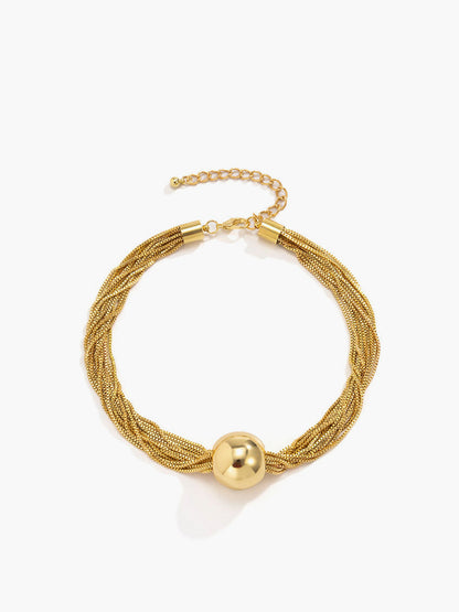 Şık Çoklu Zincir Parlak Top Choker