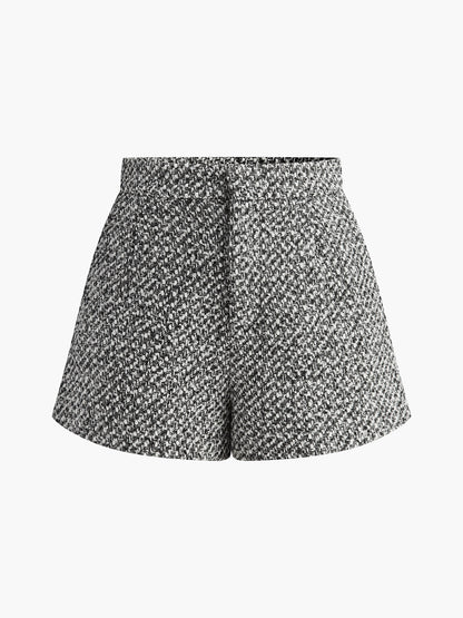 Yün Karışımlı Cepli Tweed Şort