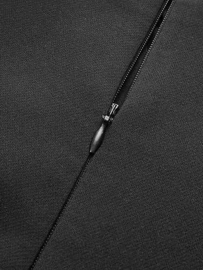 Renk Bloklu Omuz Açık Volan Kol Elbise