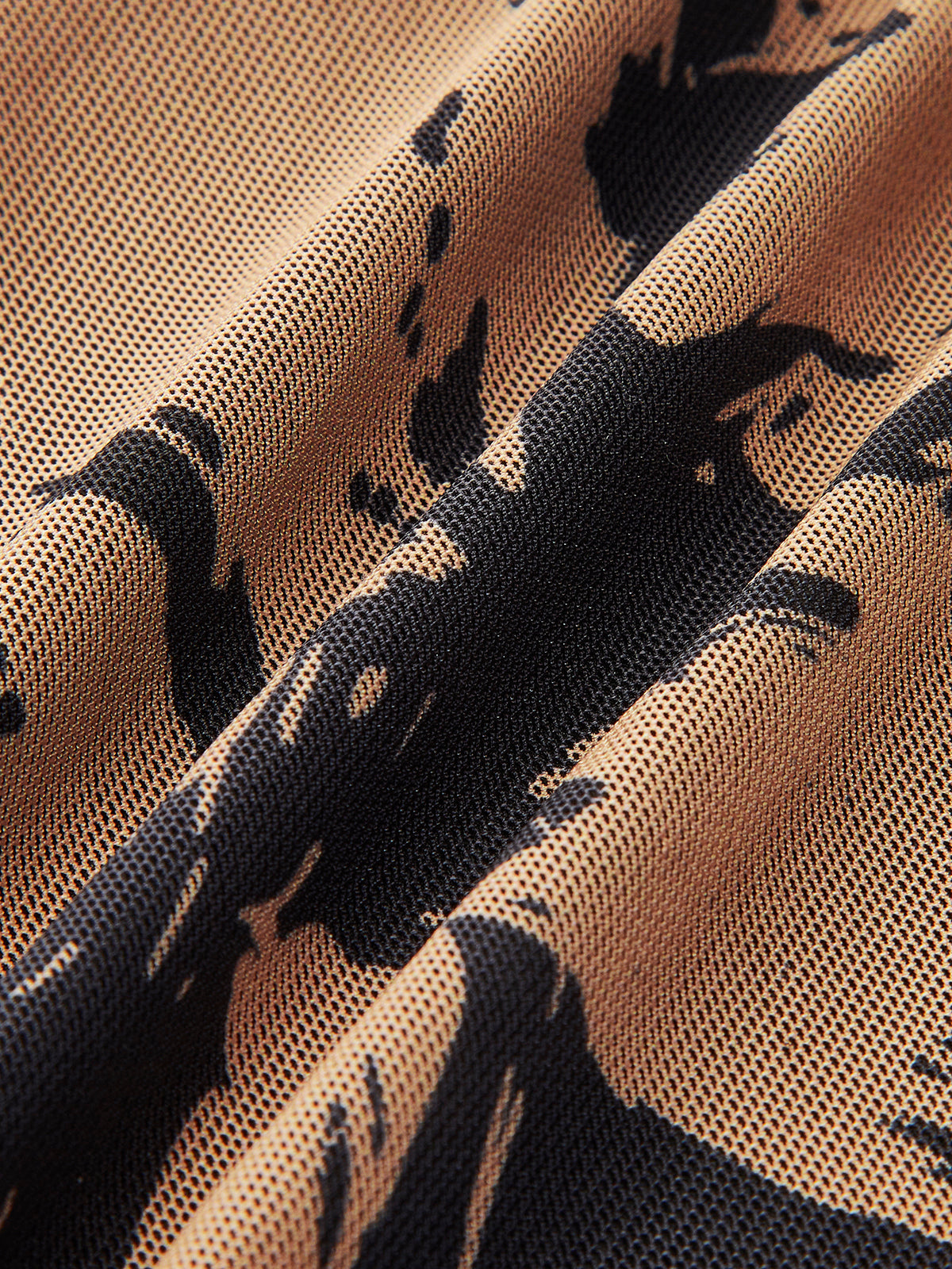 Bohem Desenli Drapeli Yaka Çiçekli Elbise