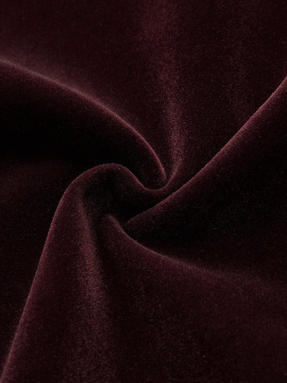 Kadife Yaka Detaylı Kısa Blazer Ceket