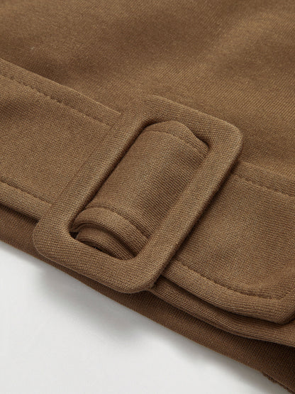 Kuşaklı Kısa Sweatshirt