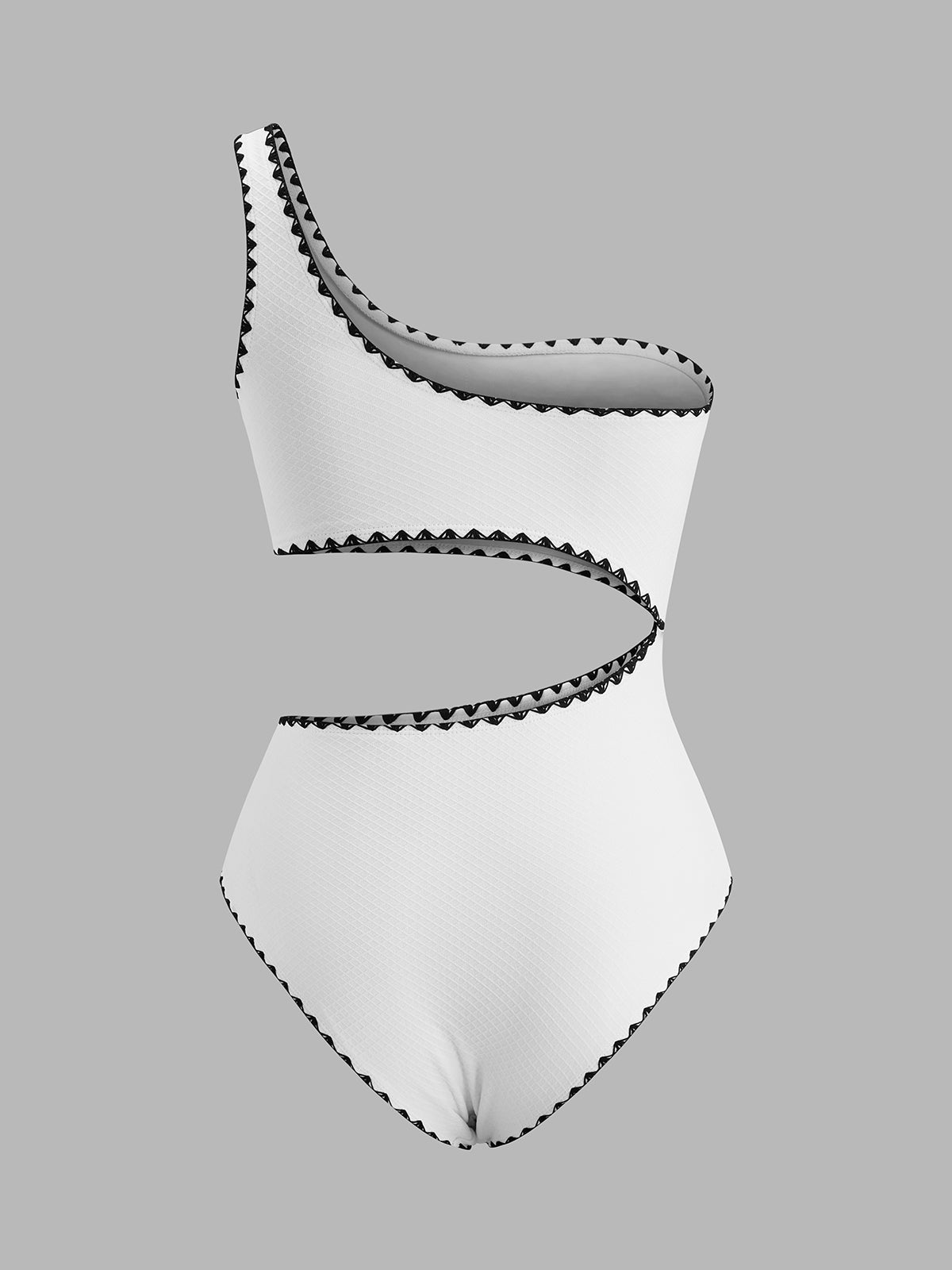 Tek Omuzlu Kesik Detaylı Mayo