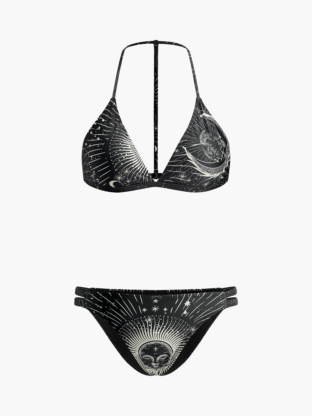 Gökyüzü Temalı Halter Bikini Takımı