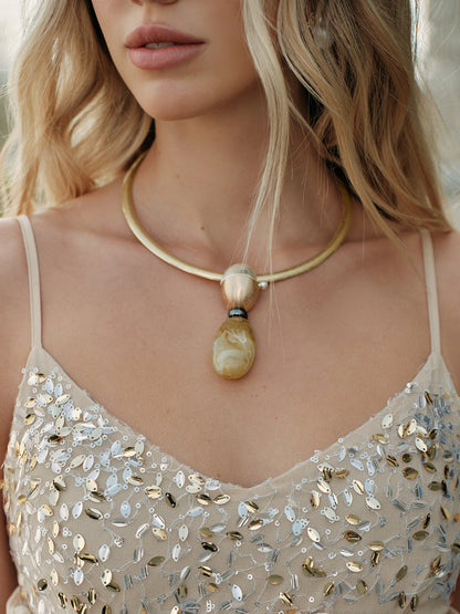 Şık Minimalist Damla Kolye