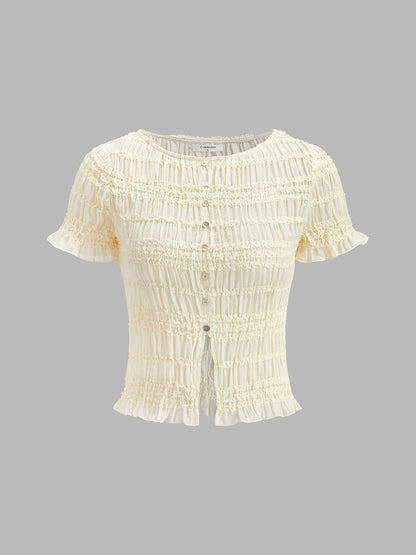 Fırfırlı Crop Top Etek Takımı