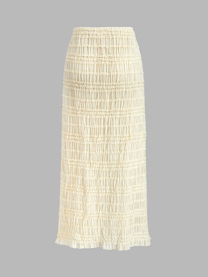 Fırfırlı Crop Top Etek Takımı