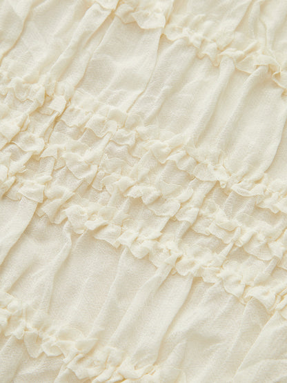 Fırfırlı Crop Top Etek Takımı