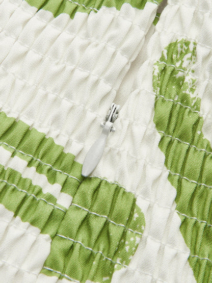 Önü Büzgülü Straplez Piliseli Maxi Elbise