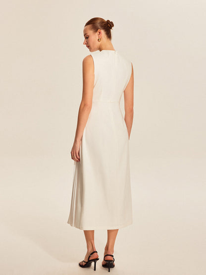 Kolsuz Pileli Elbise