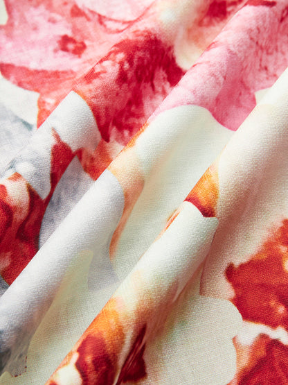 Çiçek Desenli Kolsuz Şort Takım