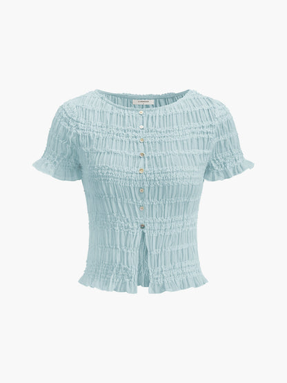 Fırfırlı Crop Top Etek Takımı