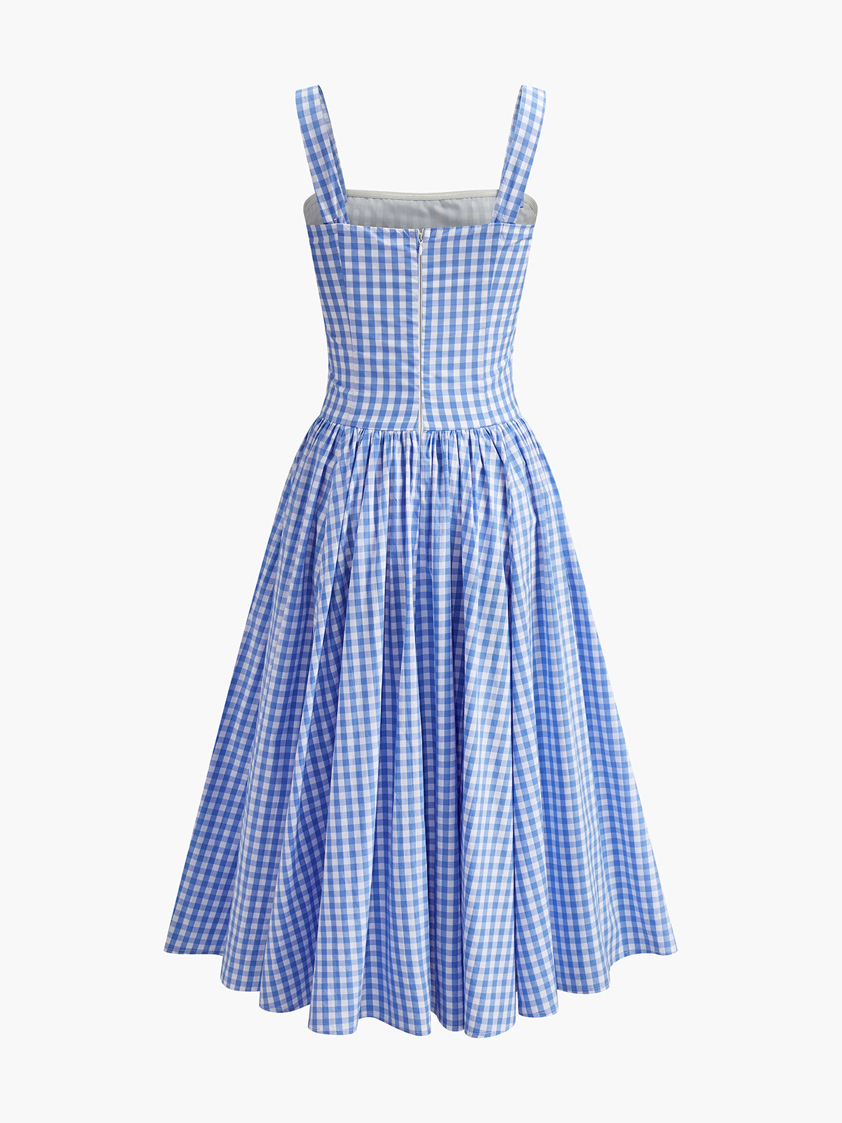 Bağlamalı Kare Desenli Korse Elbise