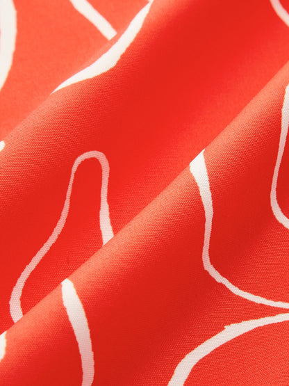 Boyundan Bağlamalı Desenli Elbise