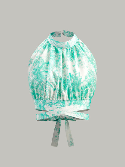 Halter Yaka Sırt Dekolteli Önden Düğmeli Etek Takımı