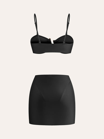 Altın Detaylı Pareolu Bikini Takımı