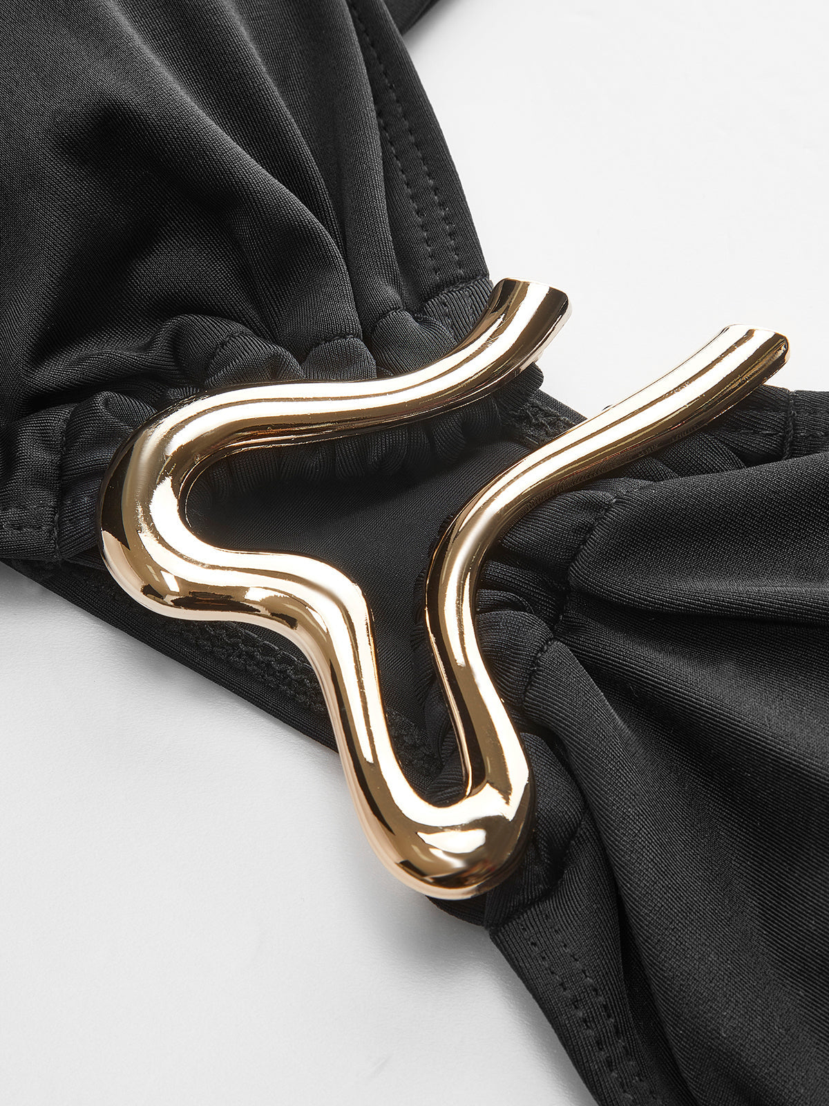 Altın Detaylı Pareolu Bikini Takımı