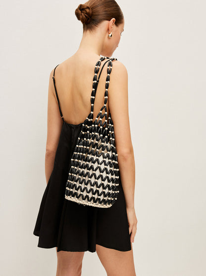 Boncuk Örgü Tote Çanta