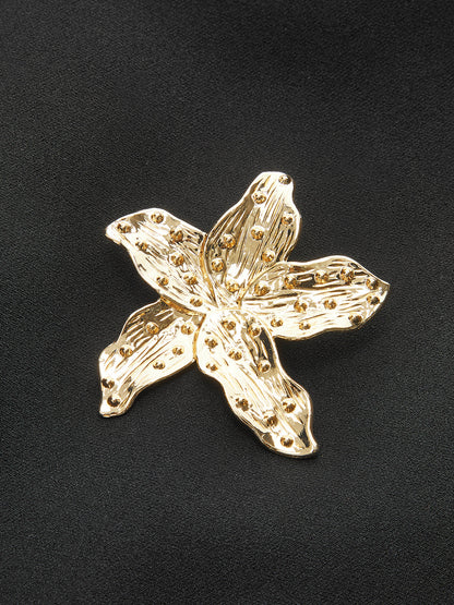 Metal Düğmeli Yüksek Yakalı Kısa Elbise