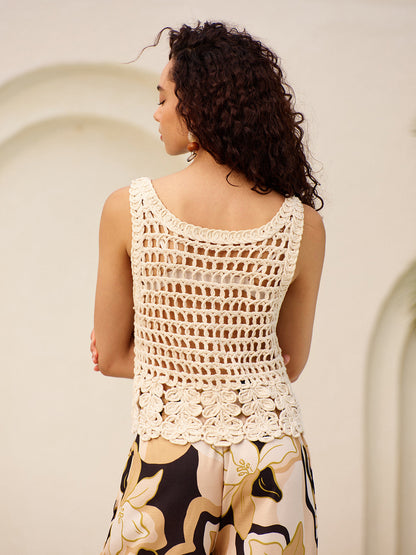 Şeffaf Örgü Triko Atlet