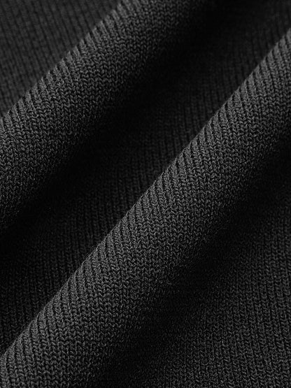 Kesik Detaylı Boyundan Bağlamalı Elbise