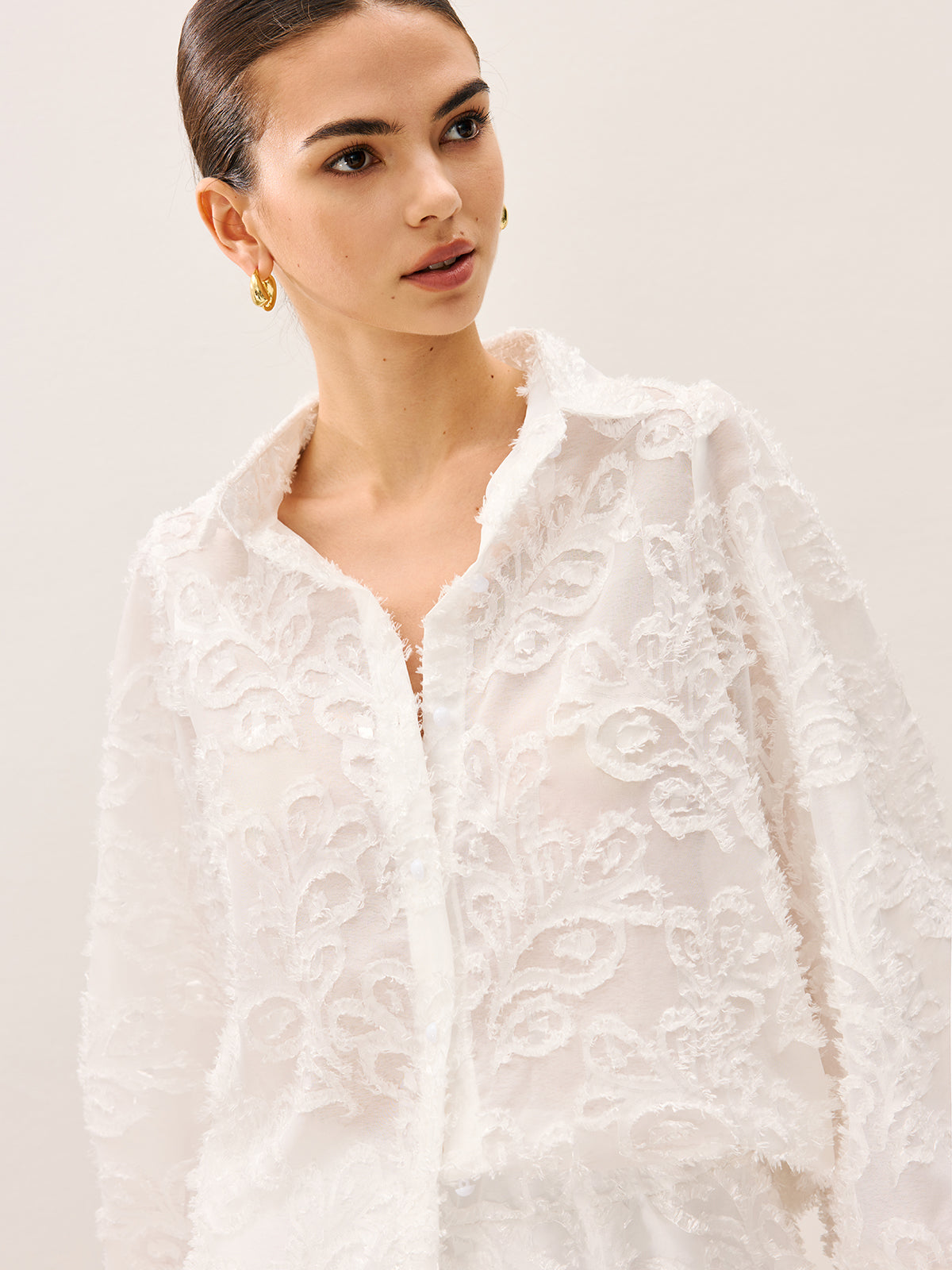 Şeffaf Nakışlı Şort Takım