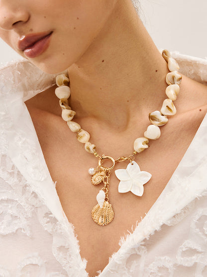 Altın Kabuk Boncuk Kolye Ucu