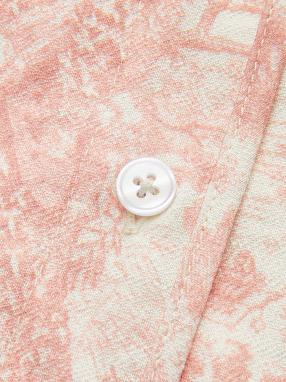 Baskılı Kontrast Kenar Detaylı Şort Takımı