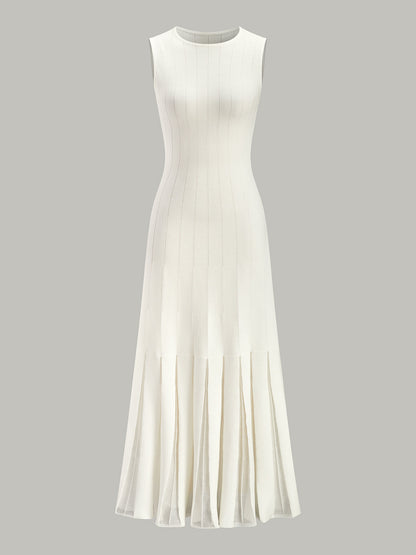 Kemer Hariç Yarı Şeffaf Tül Kloş Elbise