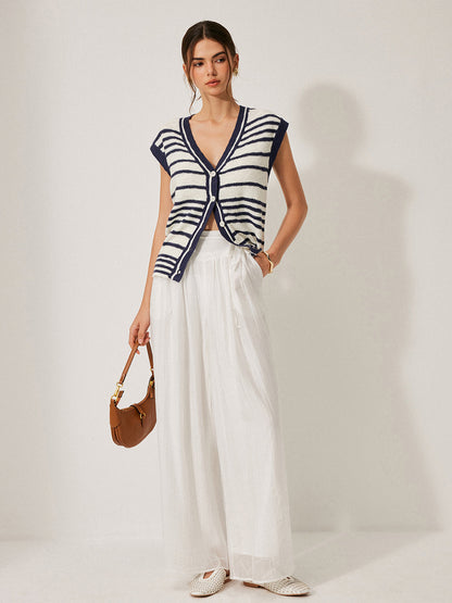 Çizgili Triko Hırka