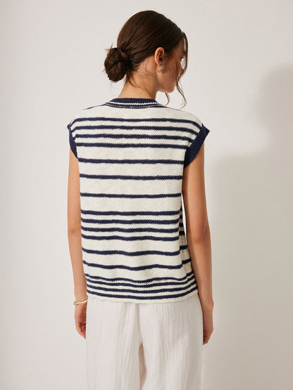 Çizgili Triko Hırka