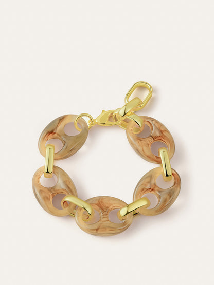 Kaplumbağa Kabuğu Desenli Halkalı Bilezik