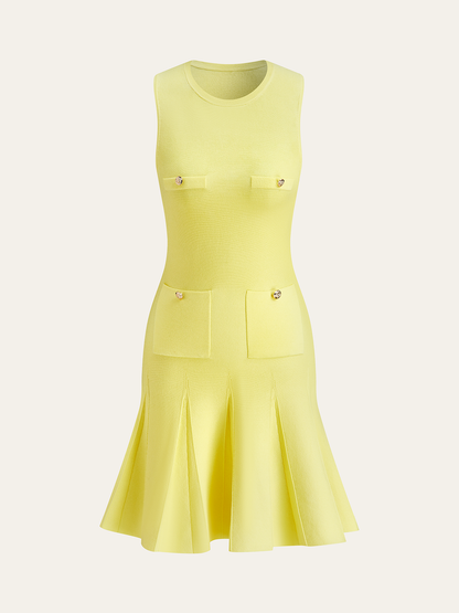 Cepli Kolsuz Triko Elbise