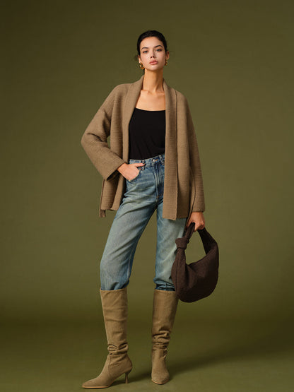Suede Ruched Diz Üstü Çizme