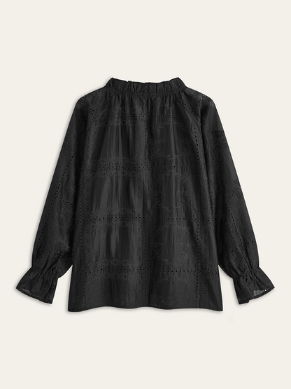 Nakış Detaylı Uzun Kollu Şort Takım