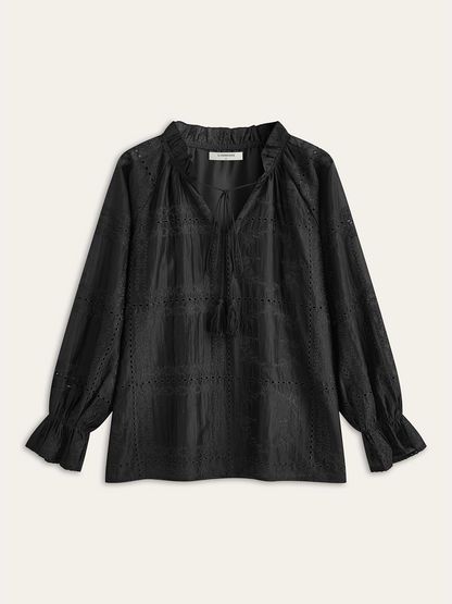 Nakış Detaylı Uzun Kollu Şort Takım