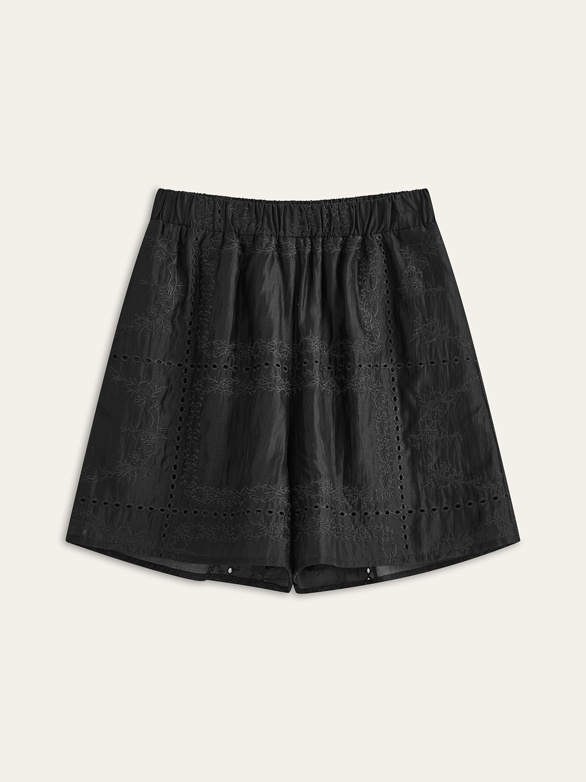 Nakış Detaylı Uzun Kollu Şort Takım