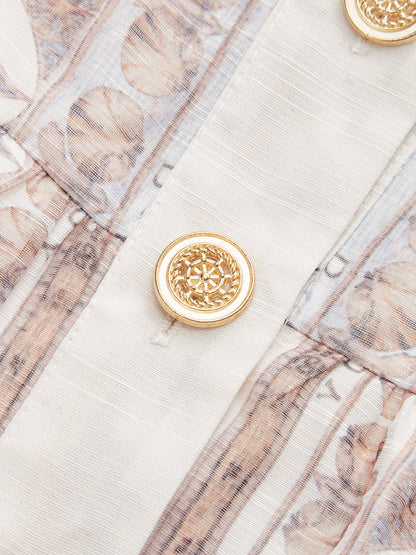 Yarı Şeffaf Kemerli Düğmeli Elbise