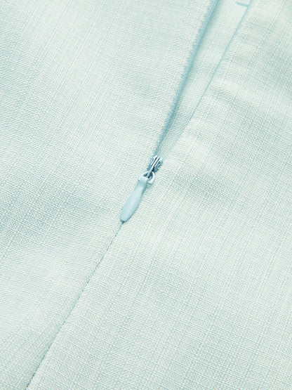 Çiçek Desenli, Dekoratif Cepli Elbise