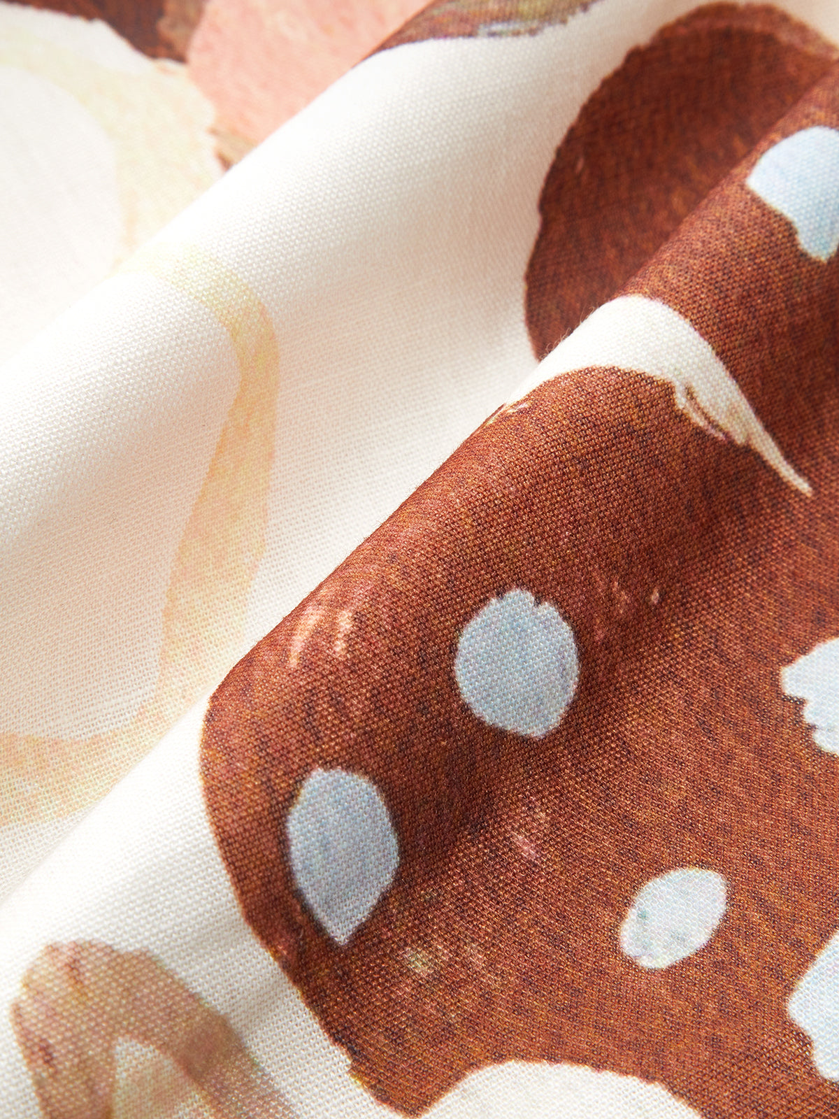 Asimetrik Yaka Kemerli Desenli Elbise