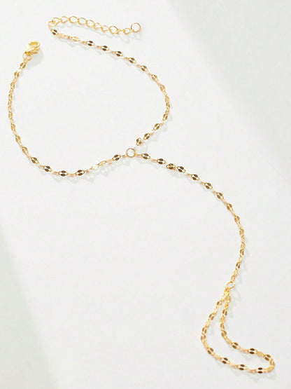 Altın Renkli Zincir Parmak Bilekliği