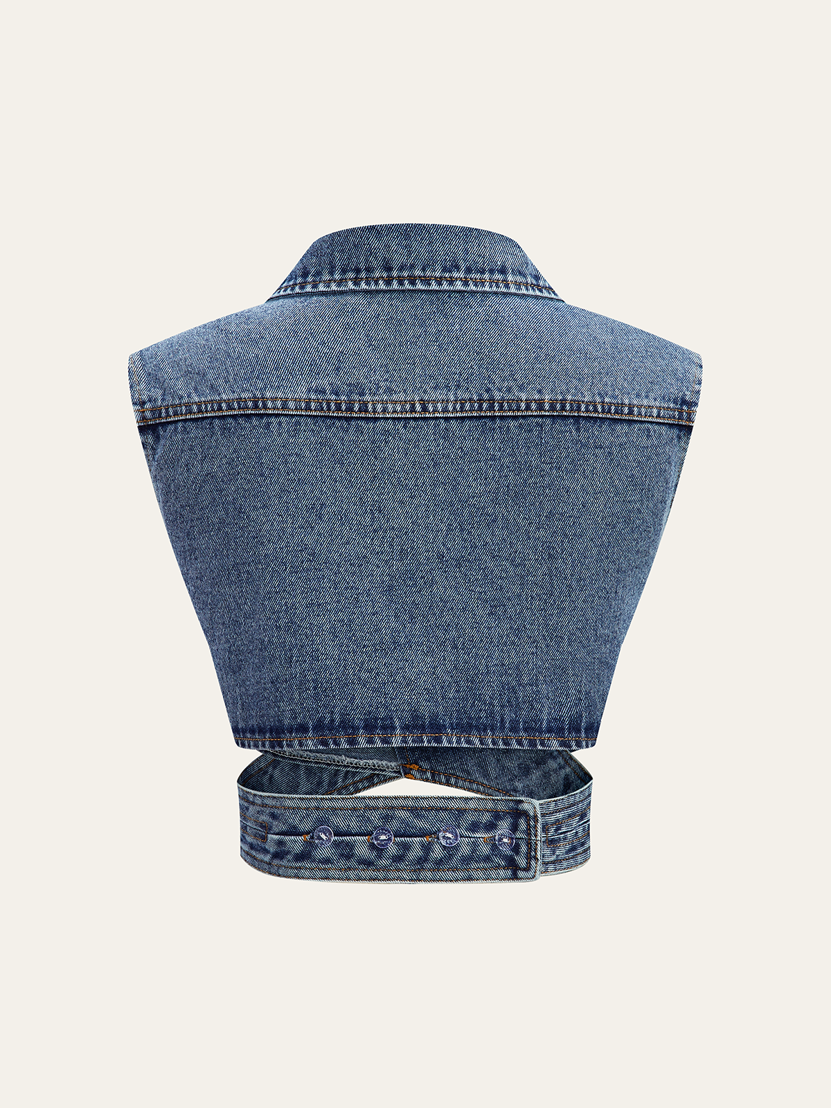 Asimetrik Wrap Kot Lapel Crop Yelek