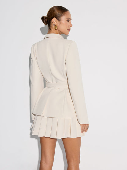 Belted Cinched Waist Blazer
