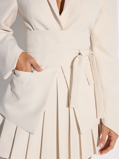 Belted Cinched Waist Blazer