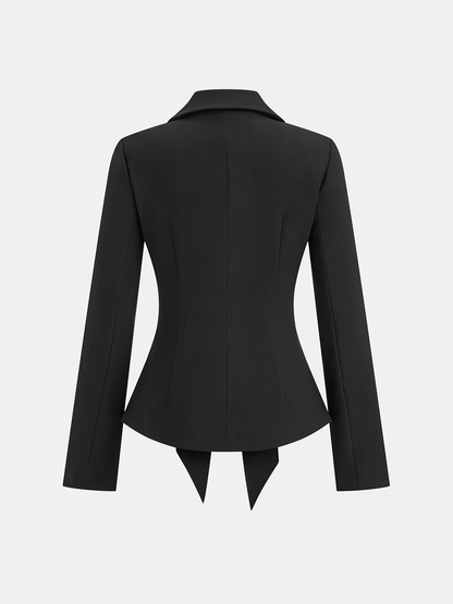 Long Sleeve Tie Front Blazer